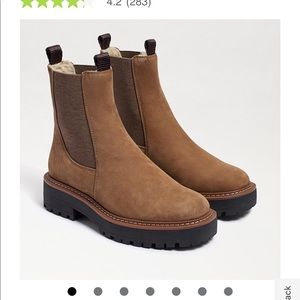 NWT, Best selling Sam Edelman Laguna Chelsea waterproof boot in Tobacco color